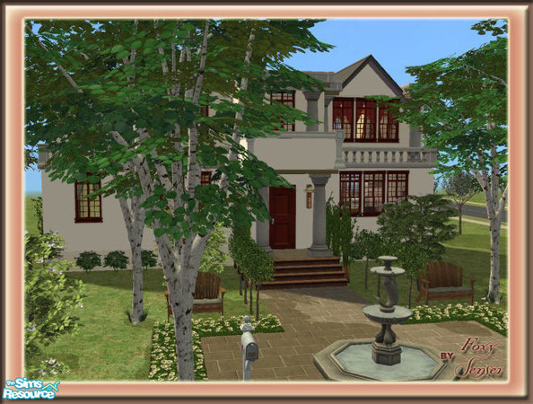 Sims 2 — Sandhurst by foxysensei — A beautiful house, fully furnished in elegant old-school style, with all the amenities