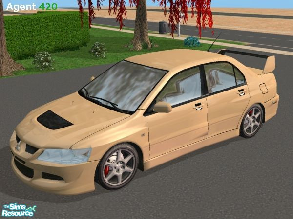 Sims 2 — Light Tan Mitsubishi Evo VIII Paint by Agent420 — A Light Tan Mitsubishi Evo VIII Paint Job. Mesh by