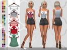 Sims 4 — X Tank Top by Pembrokeshire_Sims — A simple tucked tank top - 50 swatches - Teen to elder - No mesh needed - CAS