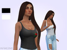 Sims 4 — Rose T-Shirt by wiamesims — t-shirt with a rose black and white to chose made by wiamesims in sims 4 studio
