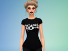 Sims 4 — Assorted Female Band Shirts by blkberries — A variety of band shirts for your female (male version available)