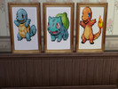 Sims 4 — Pokemon Starter Sprites V1 by cypresskitty — 3 Swatches of the original starter Pokemon from Gen 1