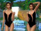 Sims 4 — Diamond swimsuit - Mesh needed by MrsJuliee — Black swimsuit with diamonds Mesh needed :