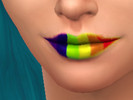 Sims 4 — Queer Lipstick by LilBird12j — Lipstick made with different queer flags in mind! Not perfect, but my first shot!