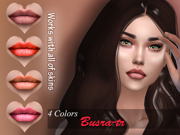 Sims 4 — LIPMIX by busra-tr — Created for: The Sims 4 4 colors Works with all of skins Adult-Elder-Teen-Young Adult For