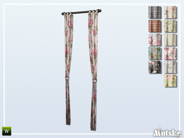 Sims 4 — Darton Illusion Shades Tall Recolor 1x1 by Mutske — This curtain is part of the Darton Constructionset. Made by