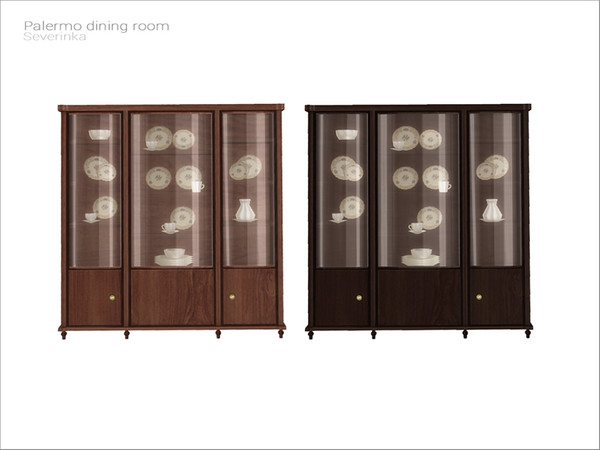 Sims 4 — [Palermo dining] - big cupboard with dishes by Severinka_ — Big cupboard with dishes From the set 'Palermo