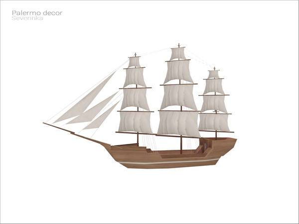 Sims 4 — [Palermo decor] - sailing ship by Severinka_ — Sailing ship From the set 'Palermo decor' Build / Buy category:
