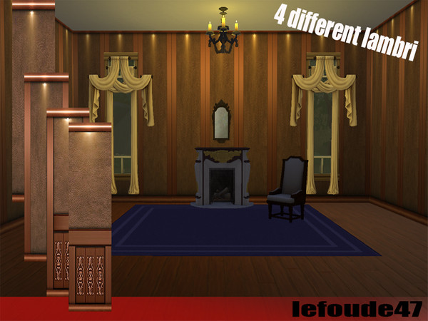 Sims 4 —  by ludovicbouquinaud — Created for: The Sims 4 Victorian style paneling with an elegant sculter pattern,