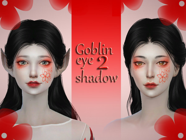 Sims 4 — Goblin eye shadow 2 by Stupid_butterfly — This time, the theme is ancient Chinese style. I haven't updated it
