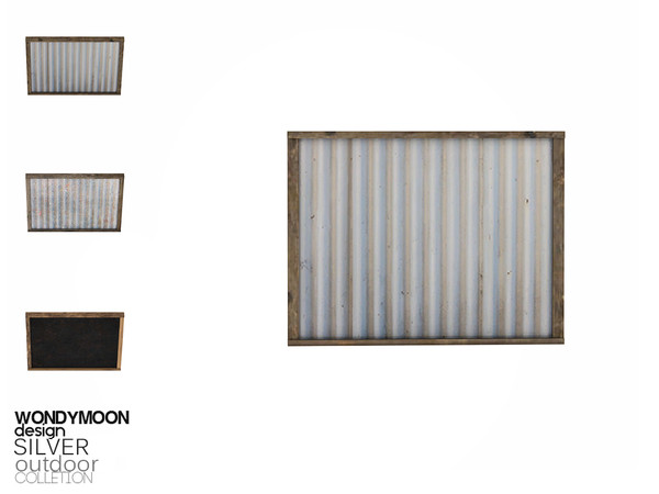 Sims 4 — Silver Fence Panel by wondymoon — - Silver Outdoor - Fence Panel - Wondymoon|TSR - Creations'2018