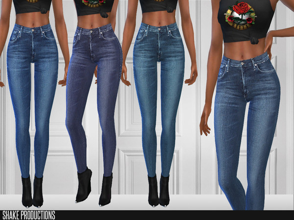 Sims 4 — ShakeProductions 143 - Jeans by ShakeProductions — 5 Colors High waisted jeans