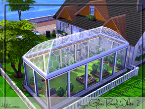 Sims 4 — Glass Roof White 2 by MahoCreations — I miss the solid white one. basegame (updated to the latest patch)