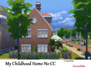 Sims 4 — My Childhood Home No CC by Zensurkeks — This is a rebuild of a real house in which I was born and raised. It was