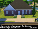 Sims 4 — Swanky Starter by Rowena DeVandal — Priced to sell, this house is a perfect starter for any Sim! With 2 spacious
