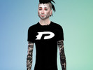 Sims 4 — Danny Phantom tops by geekycenobite — Two different swatches of shirts from Danny Phantom. This is my first