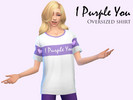Sims 4 — I Purple You Oversized T-shirt - Mesh needed by Darcy182 — Purple is the last color of the rainbow colors so it
