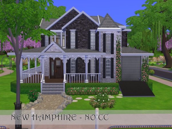 Sims 4 — New Hampshire - No CC by GSimmer_ — New Hampshire, is a beautiful residential lot, made for a large family, who