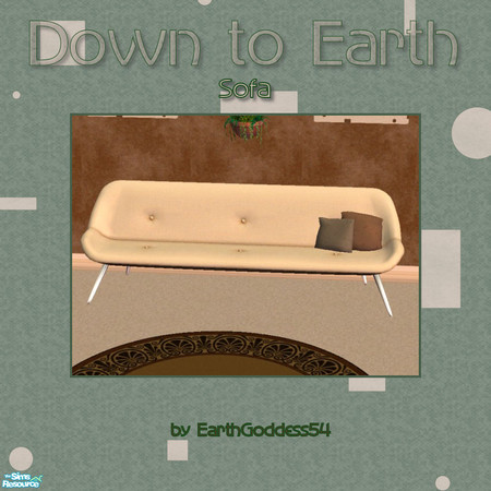 Sims 2 — Down to Earth - Individual Item by EarthGoddess54 — Recolor of Maxis' "Super Settee by Sputnix