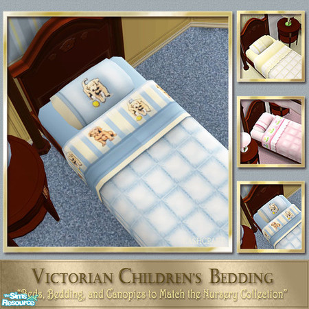 Sims 2 — Victorian  Bedding - Puppies Bedding by Cashcraft — Bed, Bedding, and Canopy to match each of the Victorian