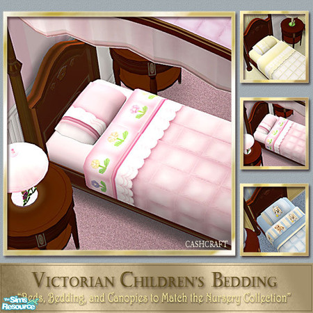 Sims 2 — Victorian Bedding - Princess Bedding  by Cashcraft — Bed, Bedding, and Canopy to match each of the Victorian