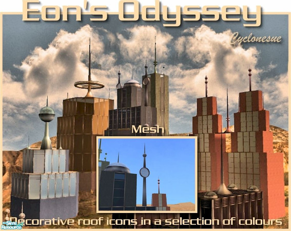 Sims 2 — Eon's Odyssey Axel's Loop Mast by Cyclonesue — A decorative mesh for roofs and landscapes. You need the BEACON