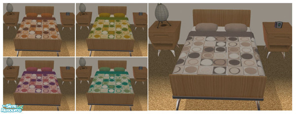 Sims 2 — Americano Bedding Set by s00z — 