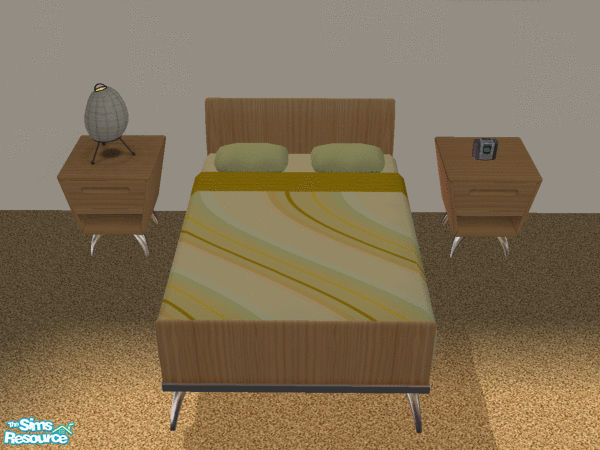 Sims 2 — Whirl Bedding Set - Gold by s00z — 