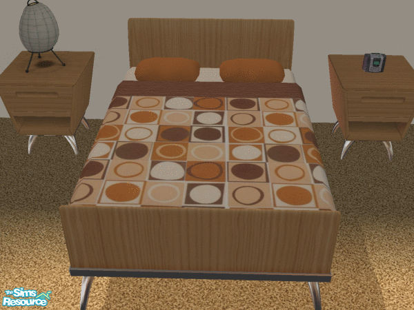 Sims 2 — Americano Bedding Set - Brown by s00z — 