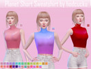Sims 4 — Planet Short Sweatshirt /MESH NEEDED/ by hodcucku — A cute galaxy themed cropped sweatshirt! - comes in 30