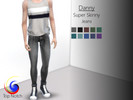 Sims 4 — Danny Super Skinny Jeans by TopNotch — Skin tight skinny jeans for men. ___ -10 Swatches -Male/Female