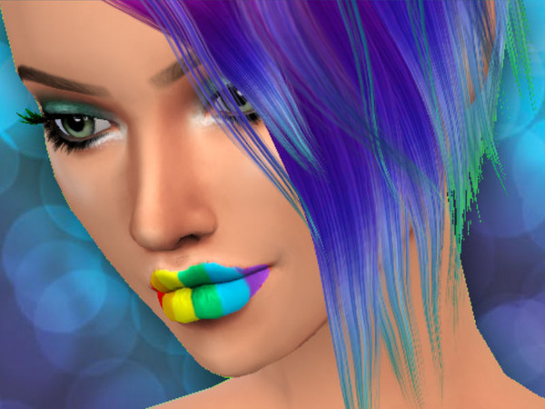 Sims 4 — Rainbow Lipstick Set by AngelWolf_CC — Created for: The Sims 4 Works for all skin tones Works for girls of all