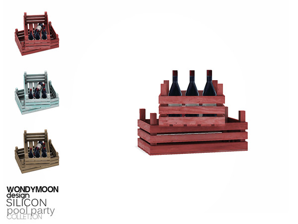 Sims 4 — Silicon Drink Crate by wondymoon — - Silicon Pool Party - Drink Crate - Wondymoon|TSR - Creations'2018