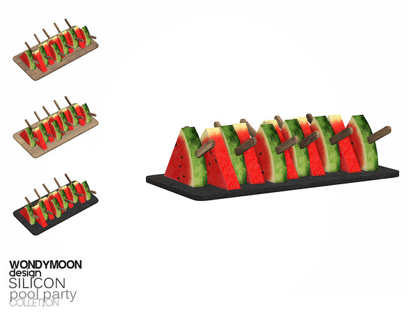 Sims 4 — Silicon Watermelon Slices by wondymoon — - Silicon Pool Party - Watermelon Slices - Wondymoon|TSR -