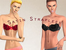 Sims 4 — Satin Strapless  by AthinaKatehi — New mesh Teen - Adult 4 Color Choices 