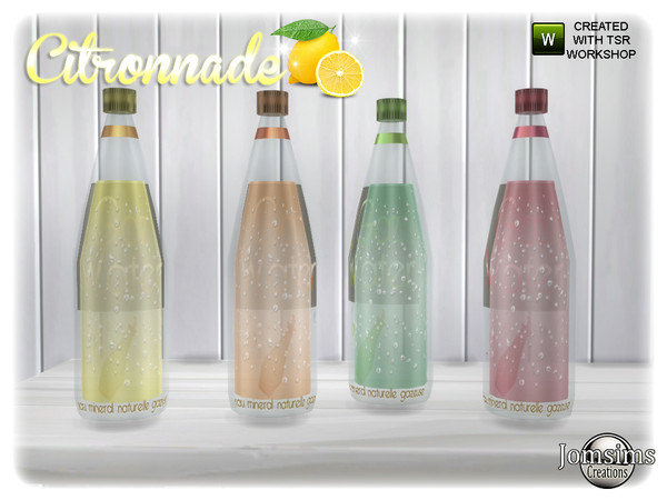 Sims 4 — citronnade gaz water bottle 2 by jomsims — citronnade gaz water bottle 2