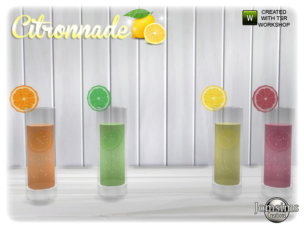 Sims 4 — citronnade glass 1 by jomsims — citronnade glass 1