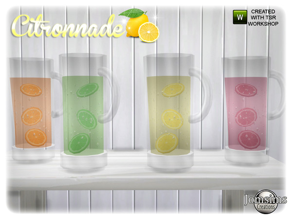 Sims 4 — citronnade pitcher more transparent by jomsims — citronnade pitcher more transparent
