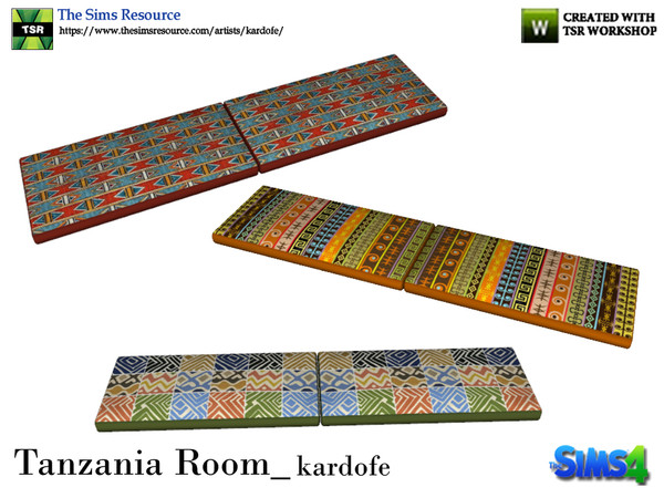 Sims 4 — kardofe_Tanzania Room_Sofa cushions by kardofe — Cushions for the sofa, in three color options 