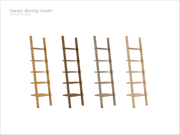 Sims 4 — [Oasis diningroom] - high ladder shelf by Severinka_ — Dining wall shelf iin the form of ladder From the set