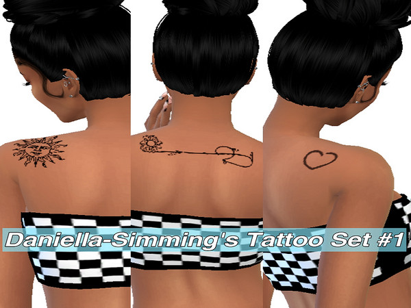 Sims 4 — DS Tattoo Set by Daniella-Simming — I made this tattoo set today for Female sims. If you use any of them and