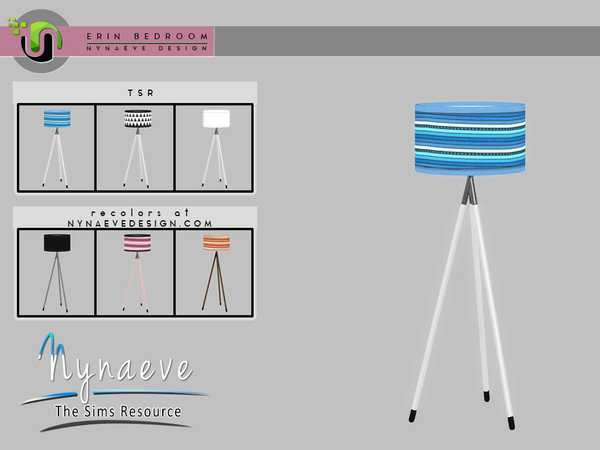 Sims 4 — Erin Floor Lamp by NynaeveDesign — Erin Bedroom - Floor Lamps Located in: Lighting - Floor Lamps Price: 226