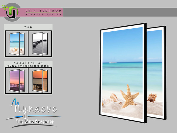 Sims 4 — Erin Poster by NynaeveDesign — Erin Bedroom - Poster Located in: Decor - Painting and Posters Price: 226 Tiles: