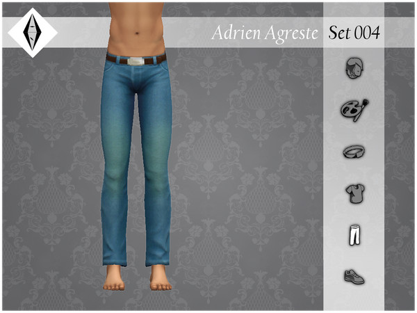 Sims 4 — Adrien Agreste - Set004 - Bottom - Jeans by AleNikSimmer — THIS PACK HAS ONLY JEANS. -TOU-: DON'T reupload my