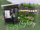 Sims 4 — Highsky by Shar_Kim — Tiny house (6x4) with a big beautiful green backyard for one sim. All the house features