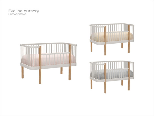 Sims 4 — [Evelina nursery] - baby decorative crib by Severinka_ — Baby decorative crib From the set 'Evelina nursery'