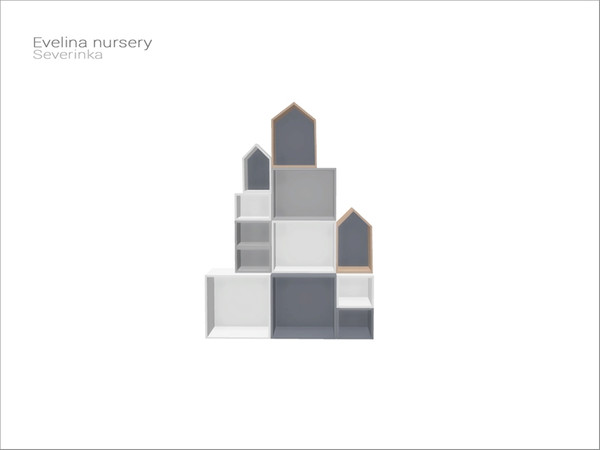 Sims 4 — [Evelina nursery] - house shelf by Severinka_ — Shelf with slots From the set 'Evelina nursery' Build / Buy