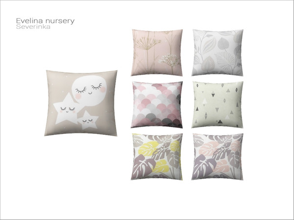Sims 4 — [Evelina nursery] - pillow by Severinka_ — Pillow From the set 'Evelina nursery' Build / Buy category: Kids /
