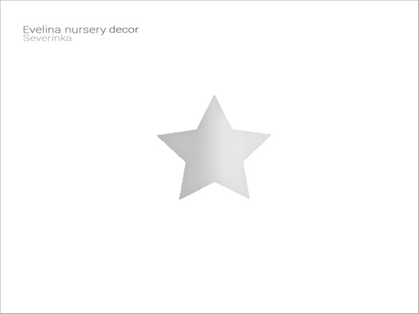 Sims 4 — [Evelina nursery decor] - Star wall stencil big by Severinka_ — Star wall stencil big From the set 'Evelina