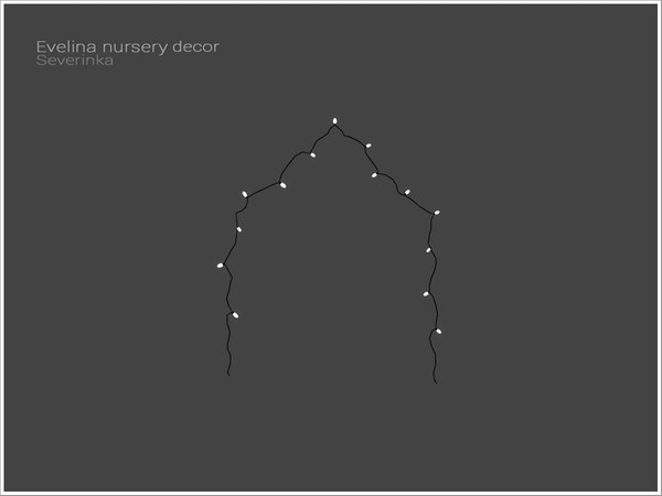 Sims 4 — [Evelina nursery decor] - garlang wall lamp by Severinka_ — Garlang wall lamp From the set 'Evelina nursery